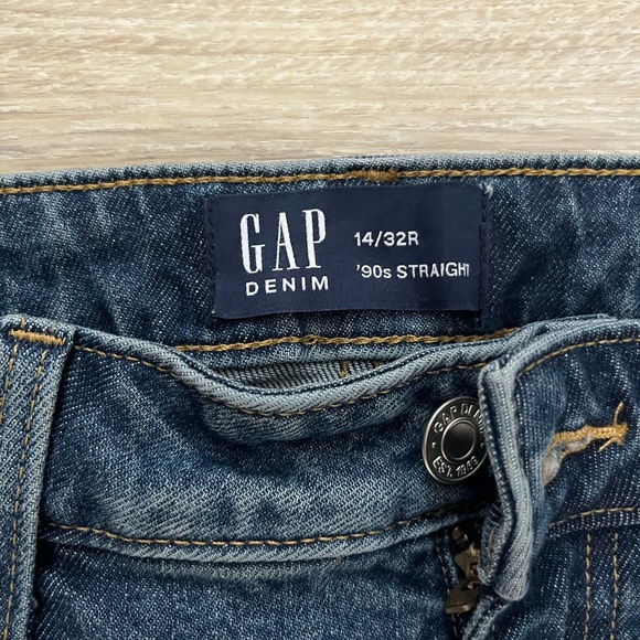 NWT GAP Women’s High Rise '90s Slim Straight Jeans Dark Indigo - Size 14 - Picture 3 of 7